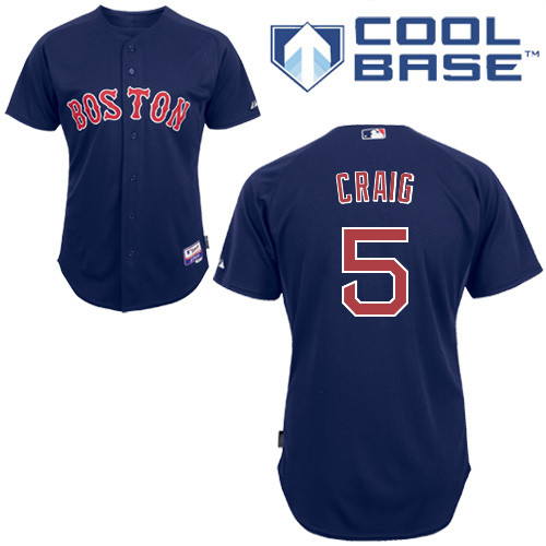 Allen Craig #5 Youth Baseball Jersey-Boston Red Sox Authentic Alternate Navy Cool Base MLB Jersey